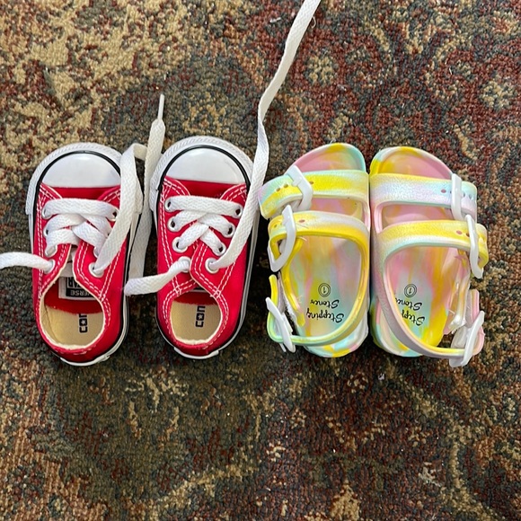 Other - Bundle! Size 2 converse & size 1 sandals!